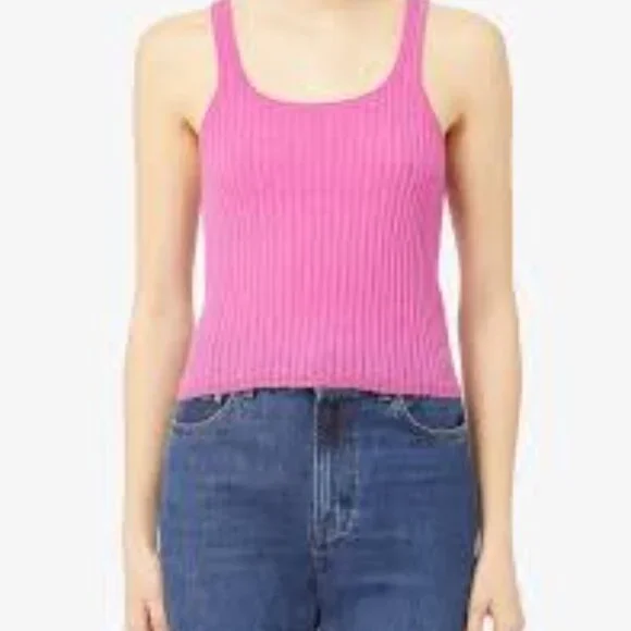 Guest in Residence - Ribbed Tank Top - Medium - Fuscia - Picture 1 of 12